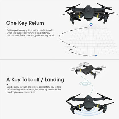 4K HD Dual Camera Foldable RC Quadcopter Drone with FPV WiFi
