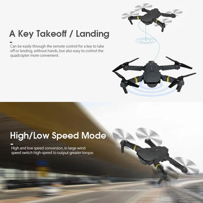 4K HD Dual Camera Foldable RC Quadcopter Drone with FPV WiFi