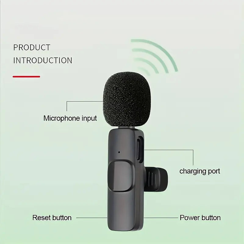 Wireless Lavalier Microphone for Streaming & Video Calls
