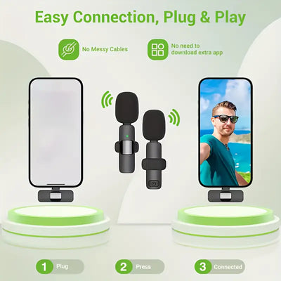 Wireless Lavalier Microphone for Streaming & Video Calls