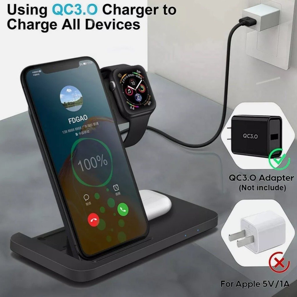Ninja Dragons 3-in-1 Foldable Wireless Charging Station