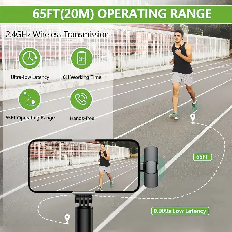 Wireless Lavalier Microphone for Streaming & Video Calls