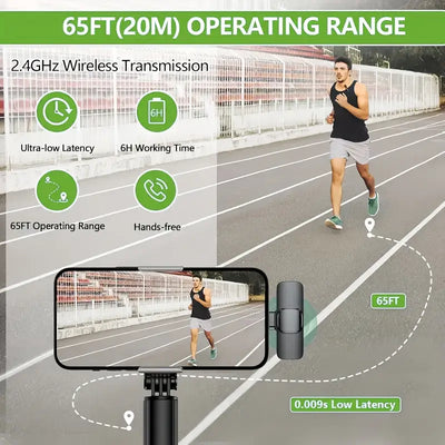 Wireless Lavalier Microphone for Streaming & Video Calls