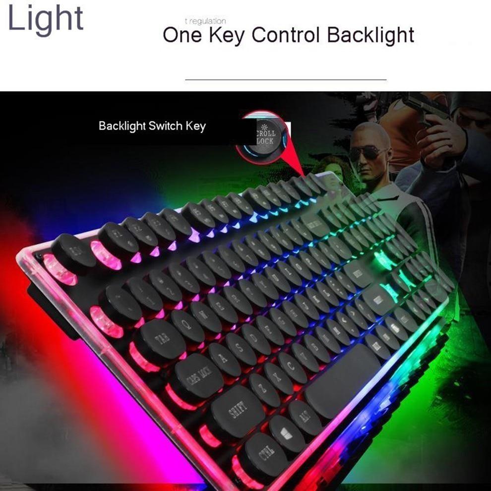 Gaming Keyboard and Mouse Combo with LED Backlight USB Wired
