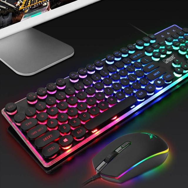 Gaming Keyboard and Mouse Combo with LED Backlight USB Wired