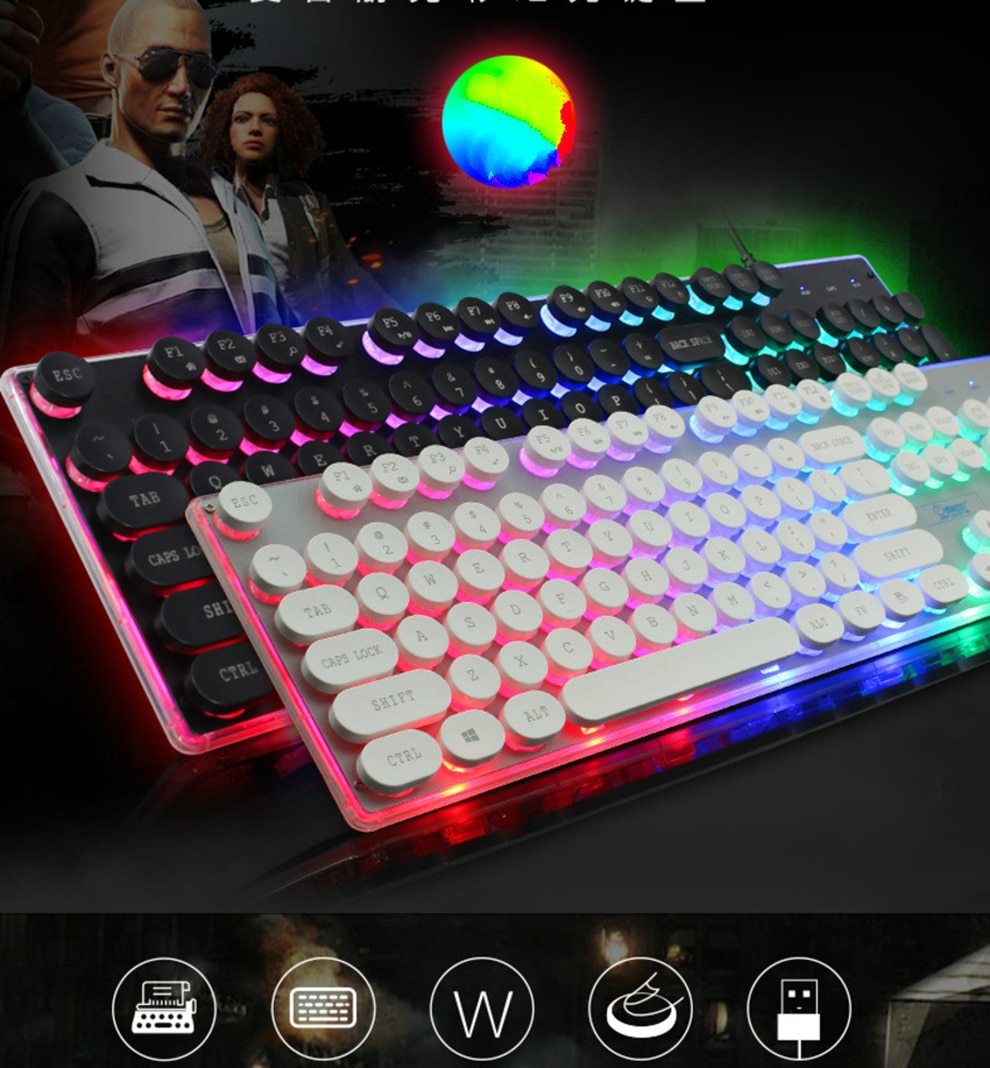 Gaming Keyboard and Mouse Combo with LED Backlight USB Wired