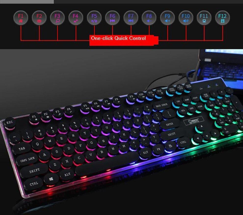 Gaming Keyboard and Mouse Combo with LED Backlight USB Wired
